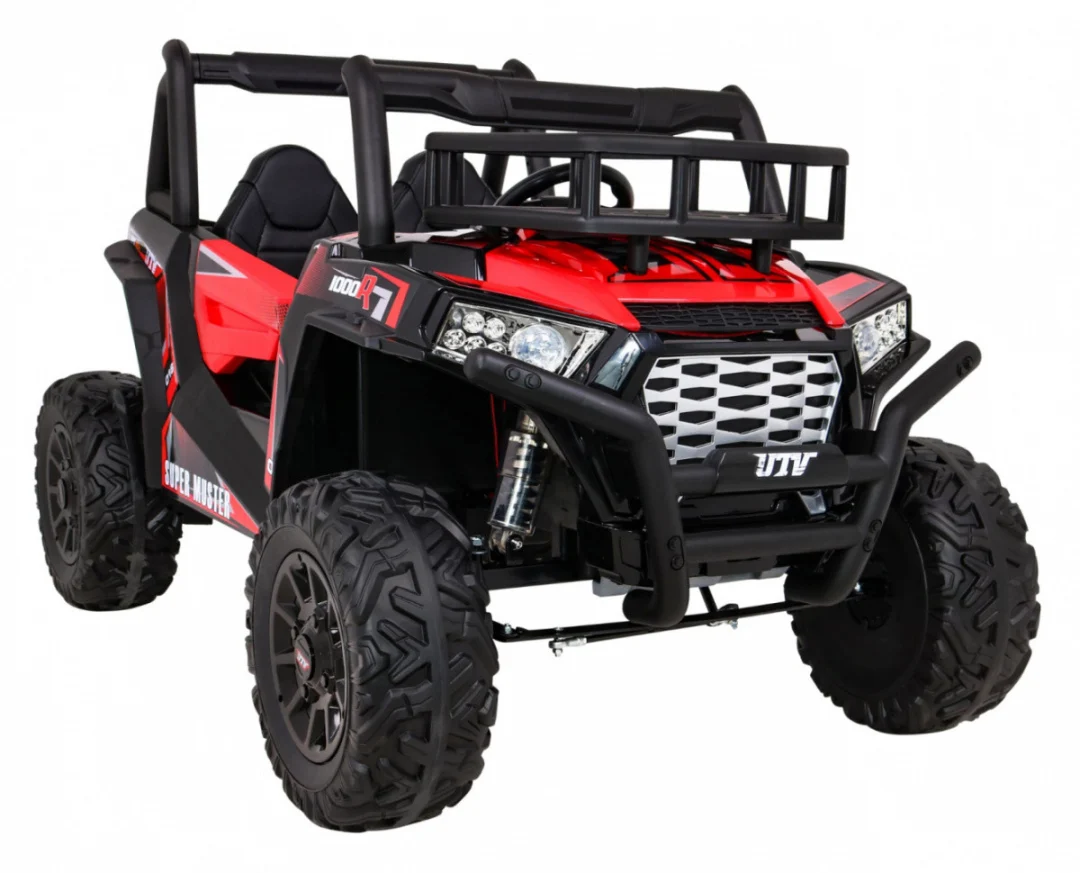 Buggy UTV Off-Road za djecu crveni + daljinski upravljač + nosač za prtljagu + spori start, crvena_13