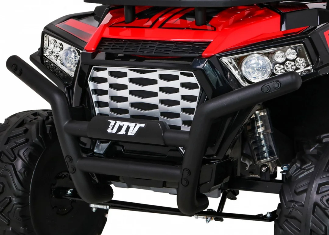 Buggy UTV Off-Road za djecu crveni + daljinski upravljač + nosač za prtljagu + spori start, crvena_16