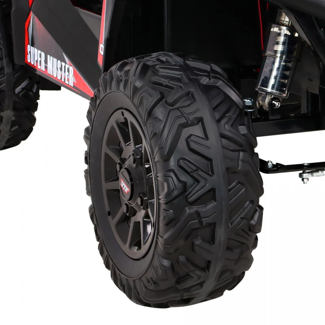 Buggy UTV Off-Road za djecu crveni + daljinski upravljač + nosač za prtljagu + spori start, crvena_18