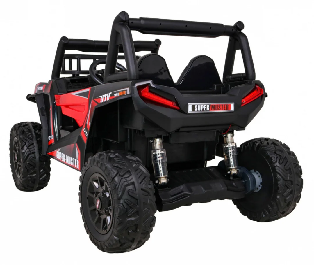 Buggy UTV Off-Road za djecu crveni + daljinski upravljač + nosač za prtljagu + spori start, crvena_5