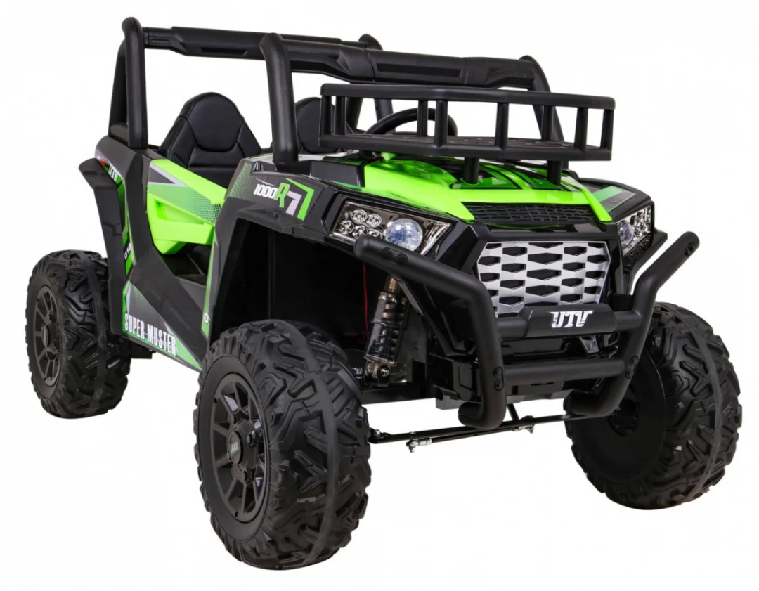 Buggy UTV Off-Road za djecu zeleni + daljinski upravljač + nosač za prtljagu + spori start, zelena_14