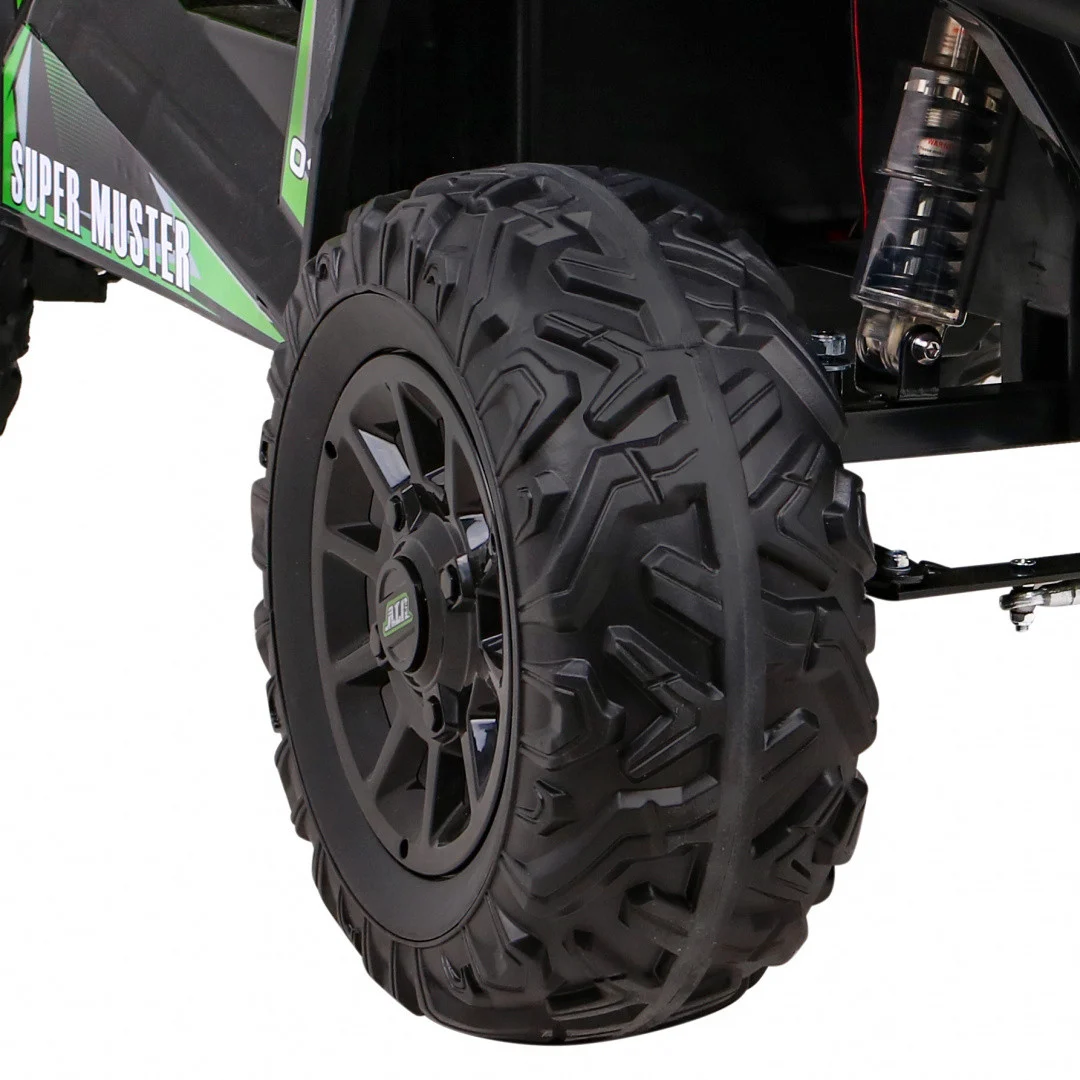 Buggy UTV Off-Road za djecu zeleni + daljinski upravljač + nosač za prtljagu + spori start, zelena_17