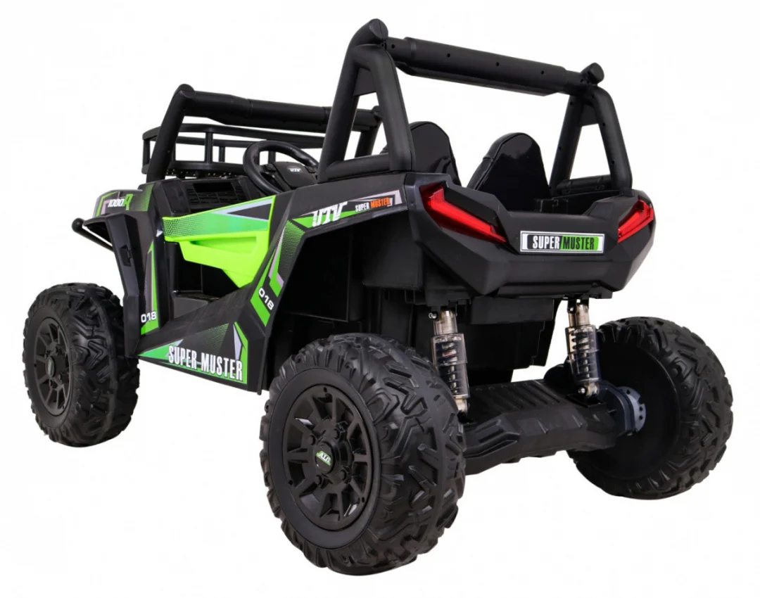Buggy UTV Off-Road za djecu zeleni + daljinski upravljač + nosač za prtljagu + spori start, zelena_5