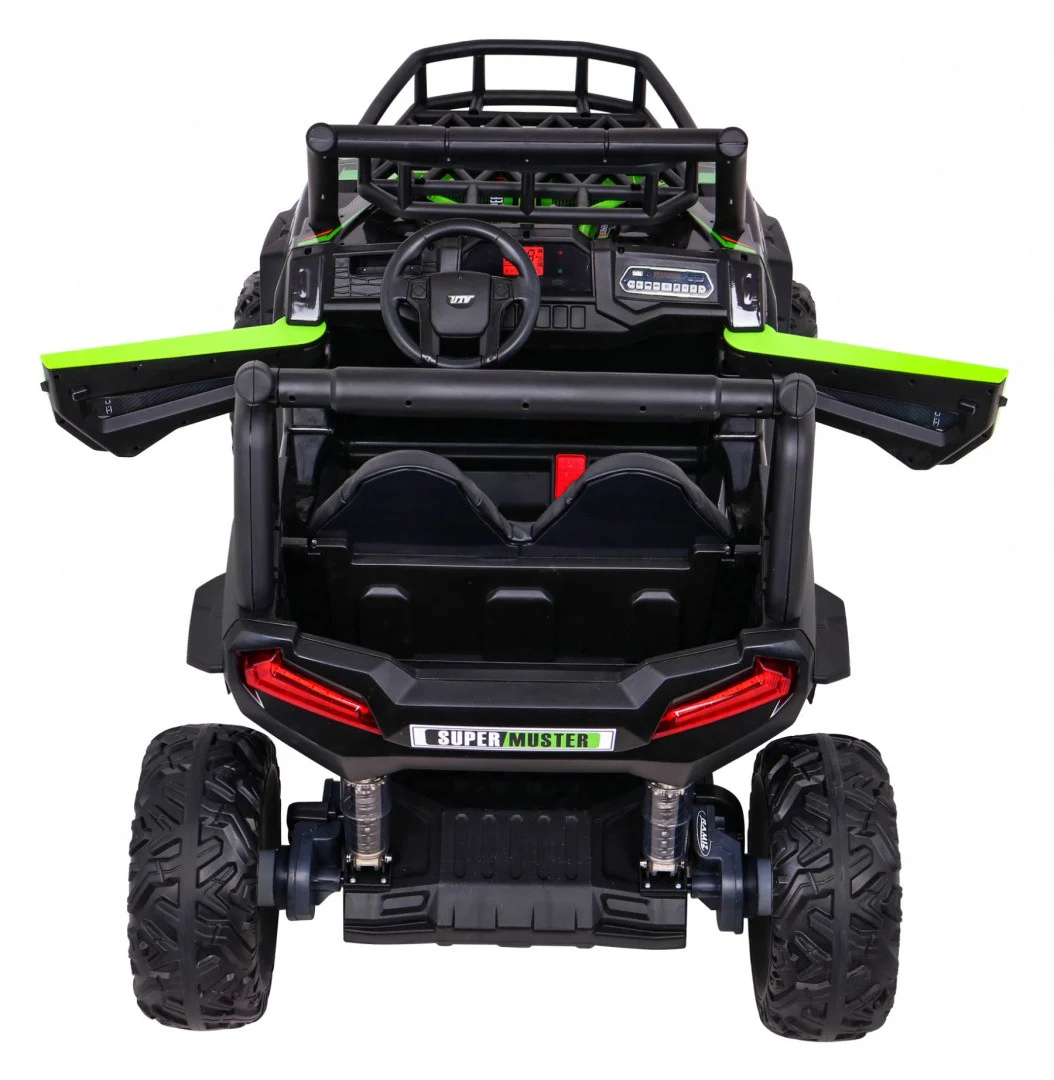 Buggy UTV Off-Road za djecu zeleni + daljinski upravljač + nosač za prtljagu + spori start, zelena_6