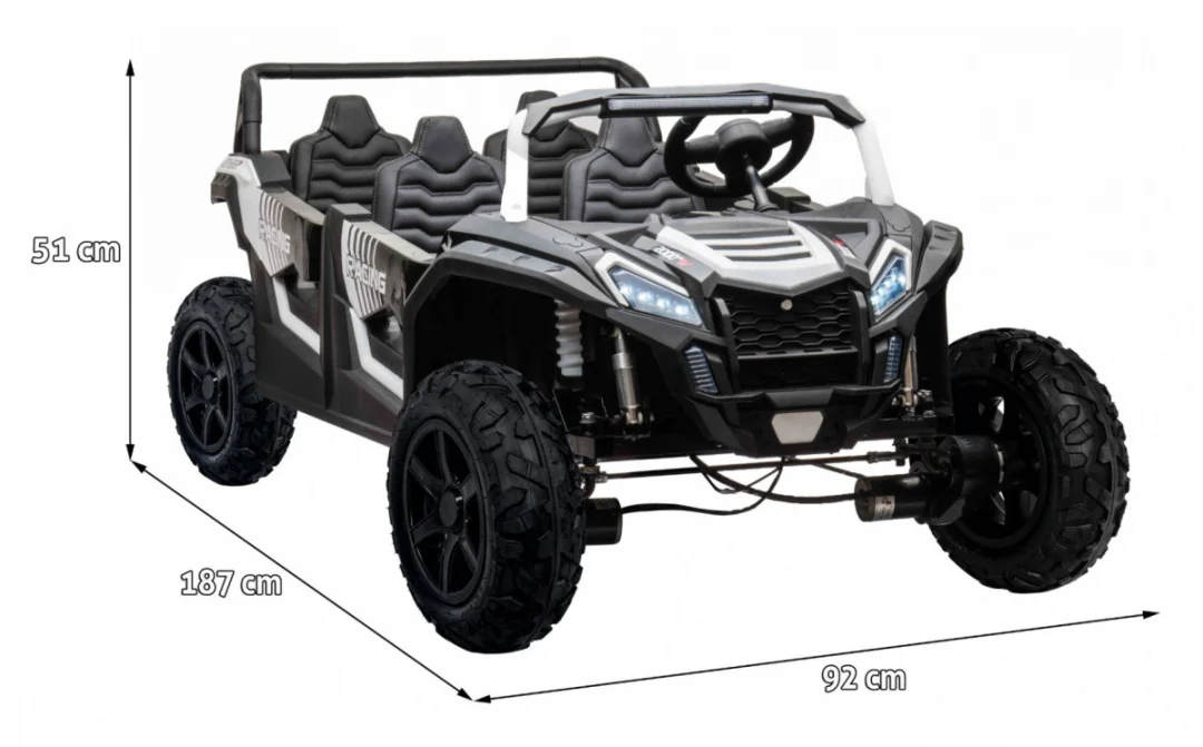 Buggy s 4 sjedala ATV RACING UTV2000 bijela buggy na akumulator_2