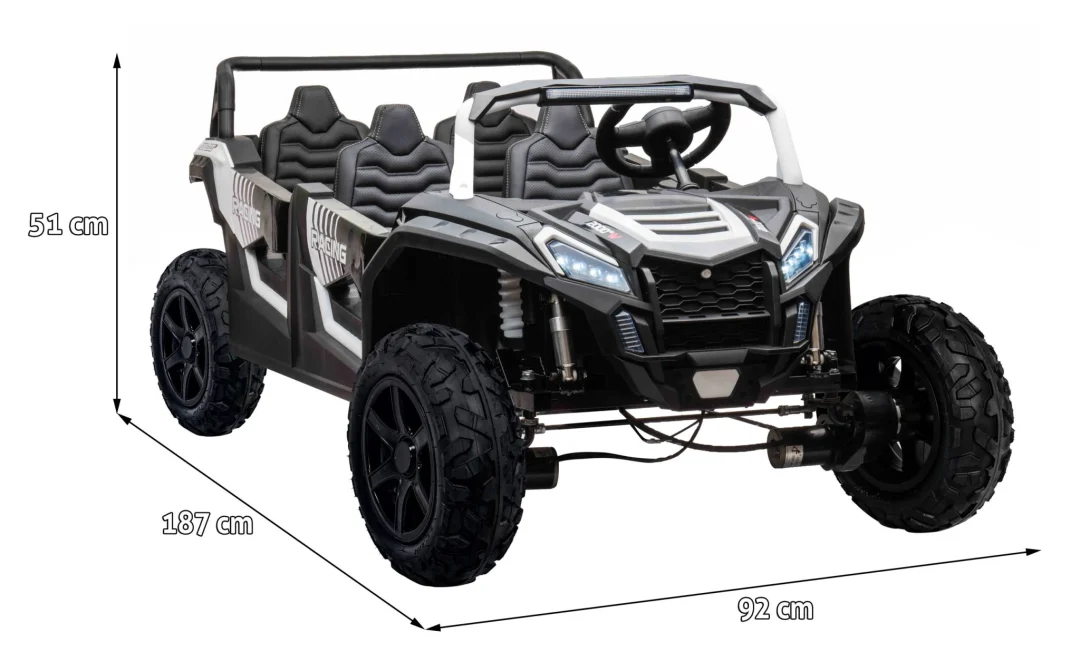 Buggy s 4 sjedala ATV RACING UTV2000 s litij-ionskom baterijom, bijela boja buggy na akumulator_2