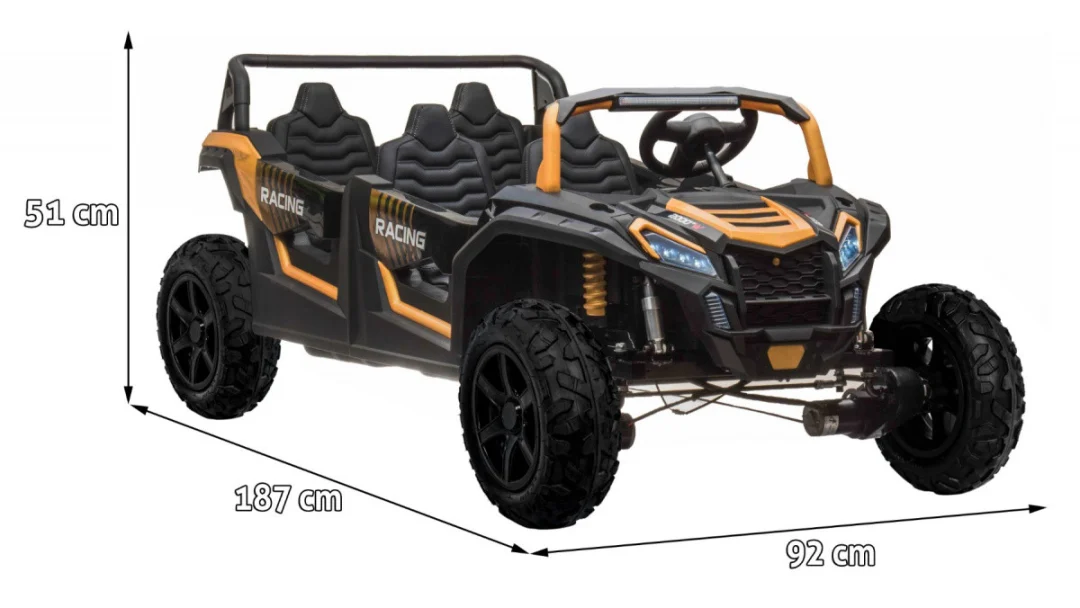 Buggy s 4 sjedala ATV RACING UTV2000 zlatni buggy na akumulator_2