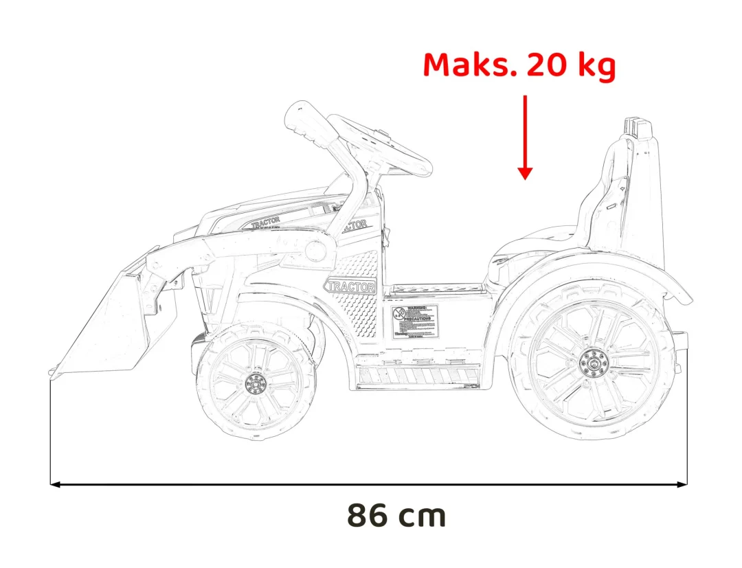 Buldožer traktor G320 crveni 6V auto na akumulator_3