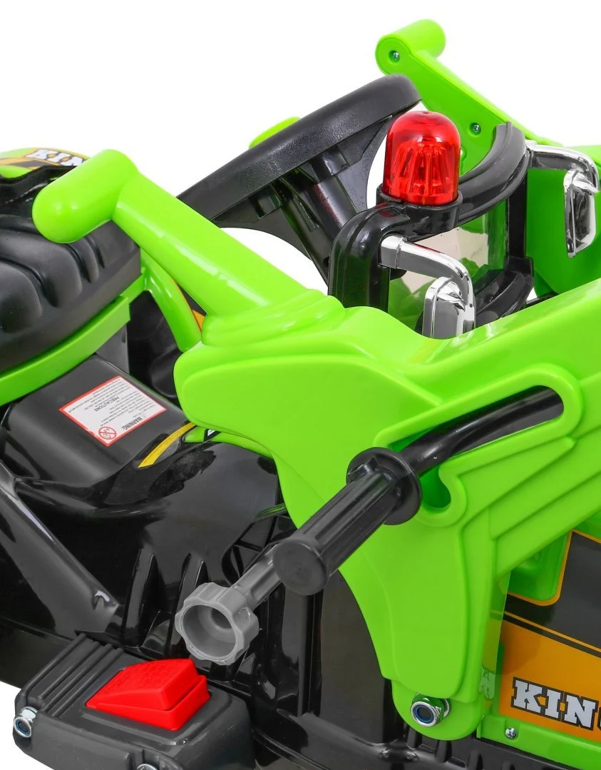 Buldožer-traktor na akumulator zeleni auto na akumulator_9