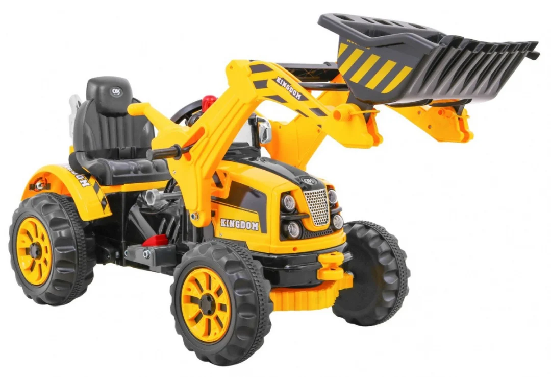 Buldožer-traktor na akumulator žuti auto na akumulator_10