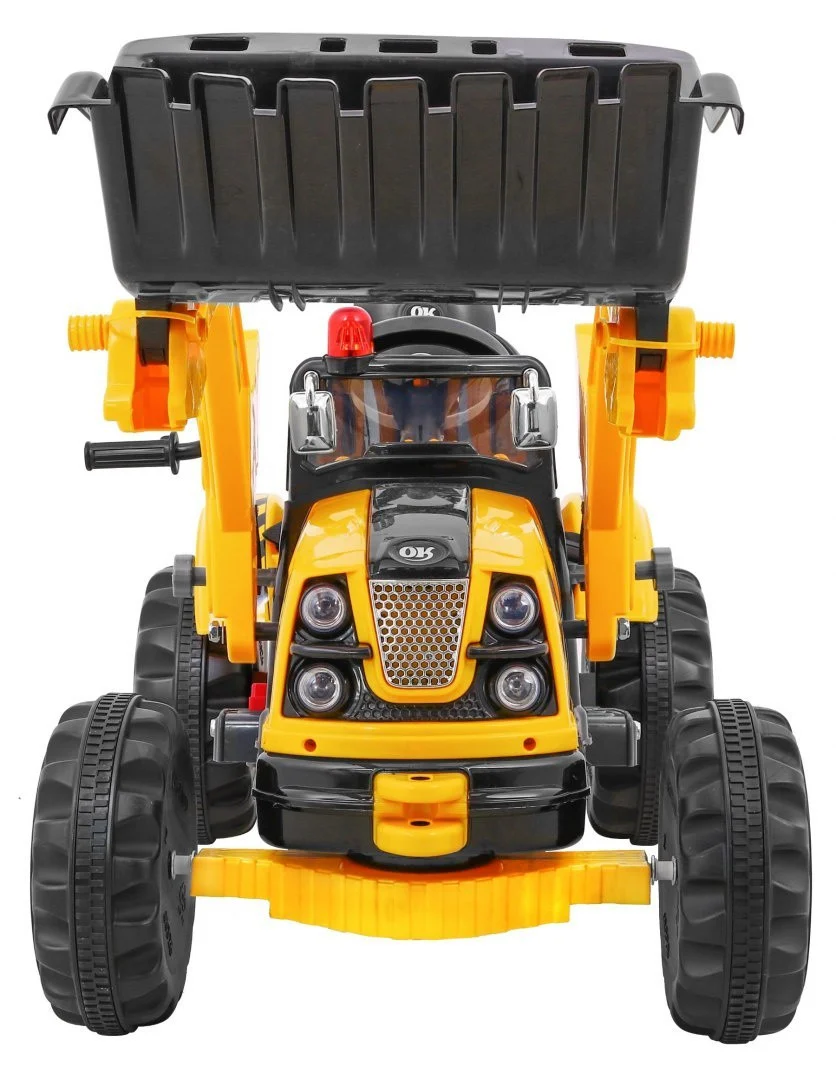 Buldožer-traktor na akumulator žuti auto na akumulator_3