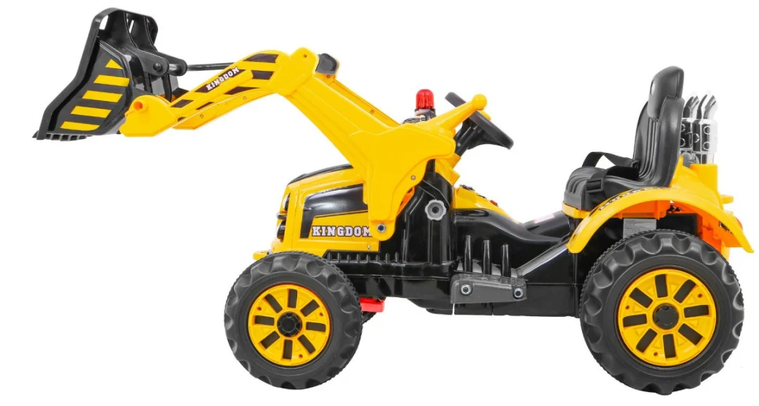 Buldožer-traktor na akumulator žuti auto na akumulator_5