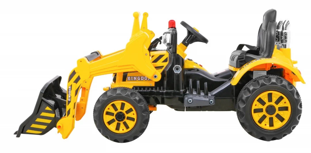 Buldožer-traktor na akumulator žuti auto na akumulator_6