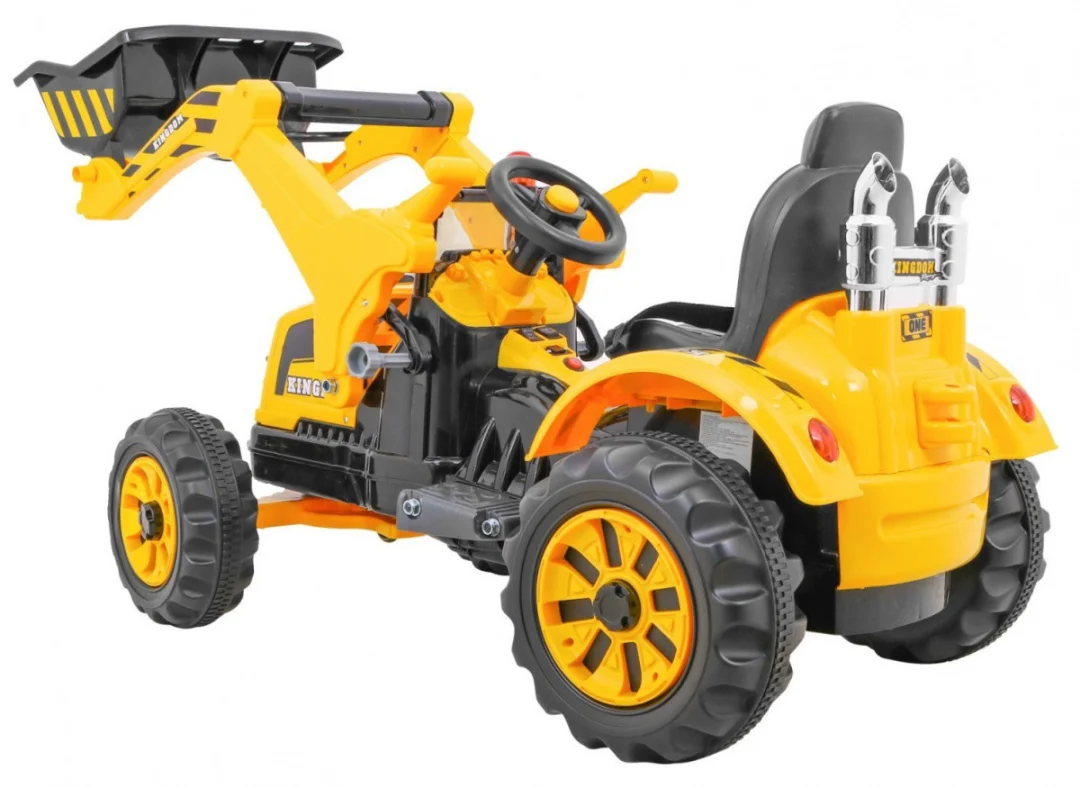 Buldožer-traktor na akumulator žuti auto na akumulator_7