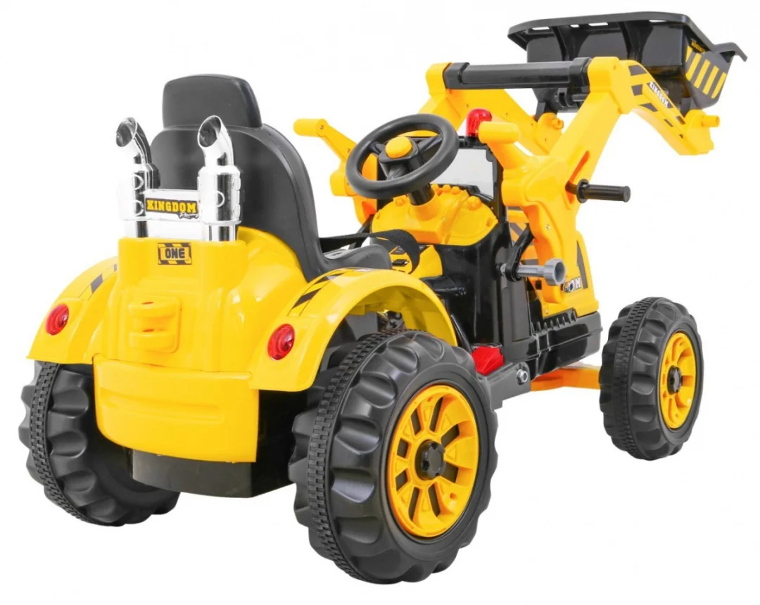 Buldožer-traktor na akumulator žuti auto na akumulator_9