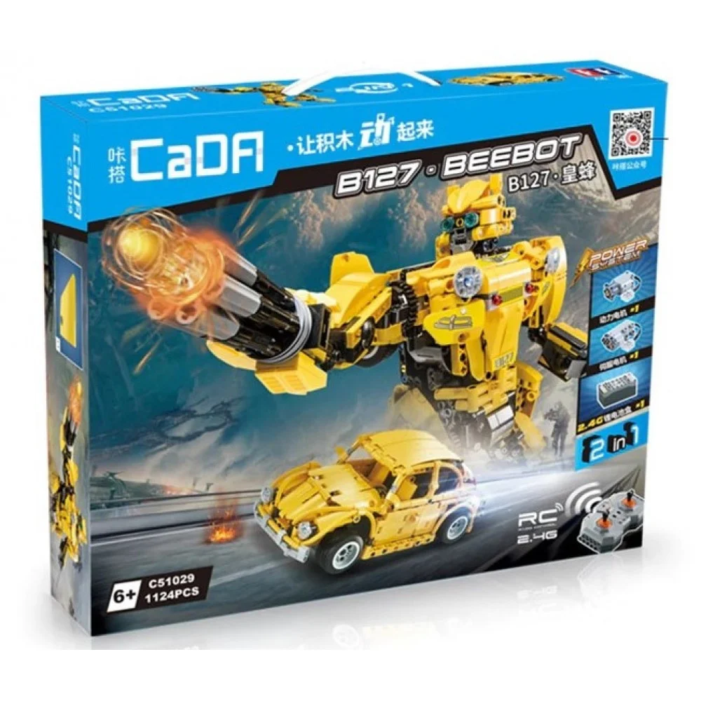 CaDA kocke 2u1 robot i auto RC 1124 dijela 6+_1