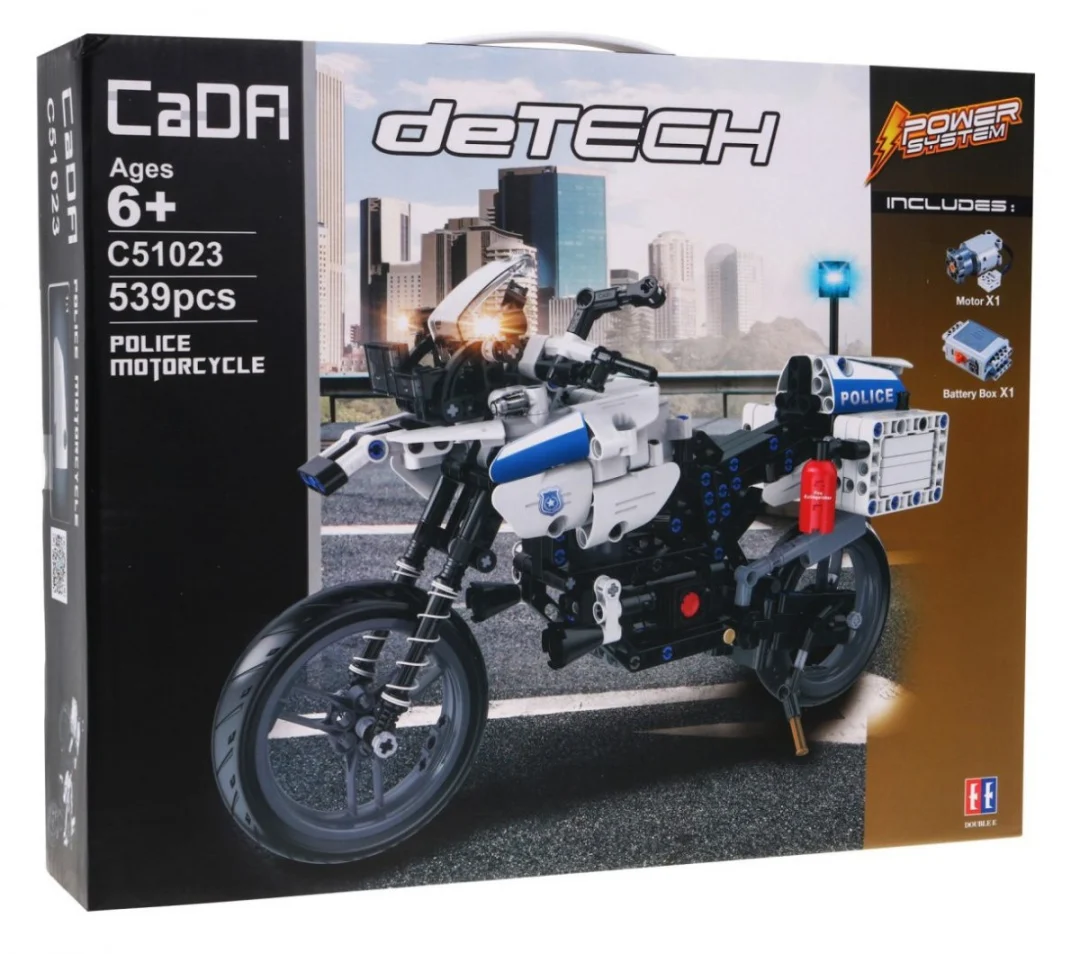 CaDA policijski motocikl R/C 539 dijelova 6+_11