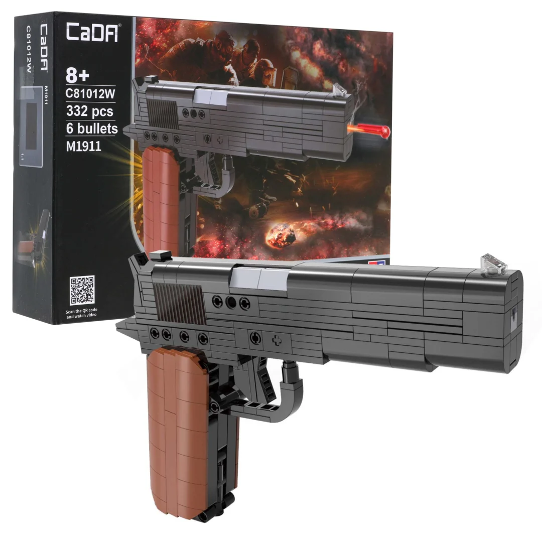 CaDA tehničke kocke pištolj M1911 332 dijela 8+_1