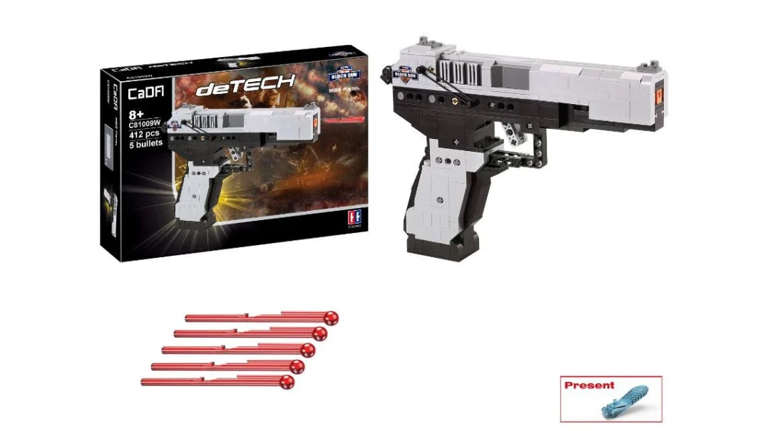 CaDA tehničke kocke pištolj MK23 412 dijelova 8+_7