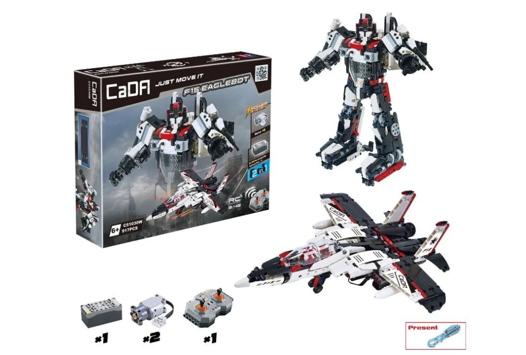 CaDA tehničke kocke robot/avion R/C 917 dijelova 6+_1