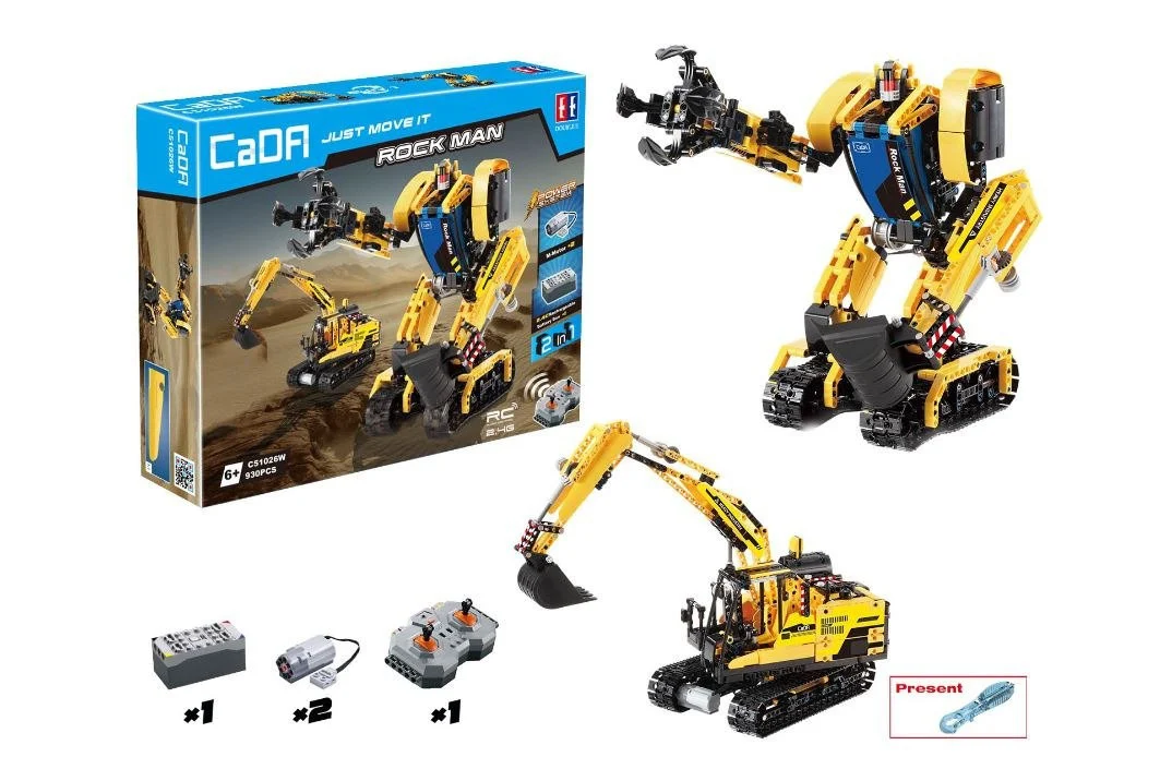 CaDA tehničke kocke robot/bager R/C 930 dijelova 6+_1