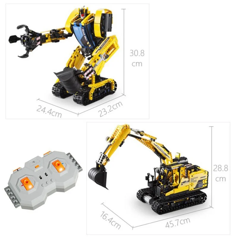 CaDA tehničke kocke robot/bager R/C 930 dijelova 6+_3
