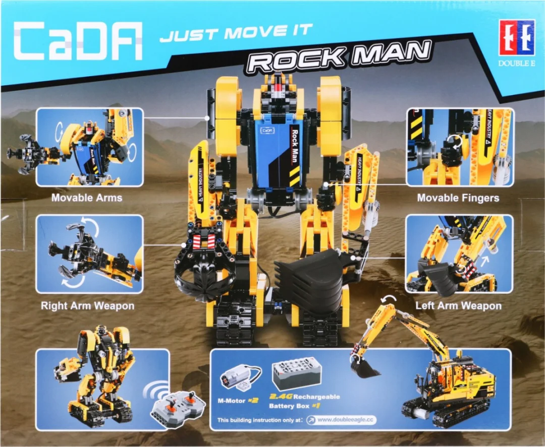 CaDA tehničke kocke robot/bager R/C 930 dijelova 6+_5