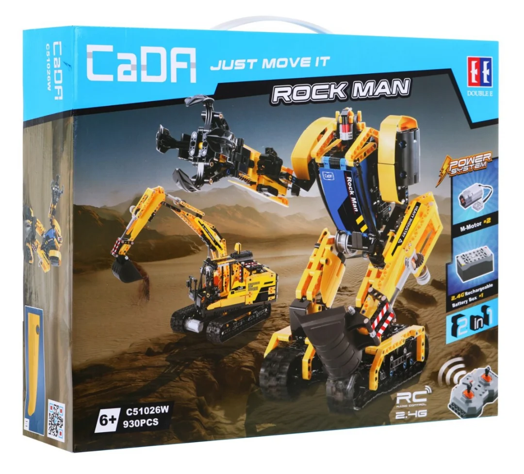 CaDA tehničke kocke robot/bager R/C 930 dijelova 6+_7