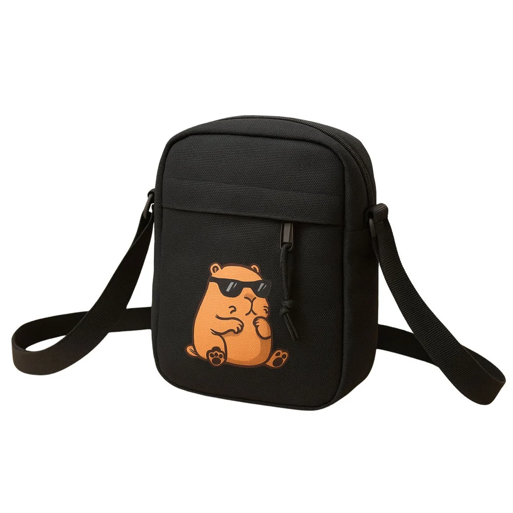 Capybara torba za rame s podesivim remenom, crna, 19,5 x 14 cm_2