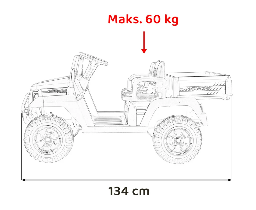 Champion pick-up vozilo na akumulator, bijelo_4