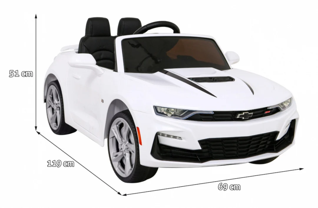 Chevrolet Camaro 2SS na baterije bijeli + daljinski upravljač + EVA kotači + spori start + svjetlosni zvukovi, bijela_2