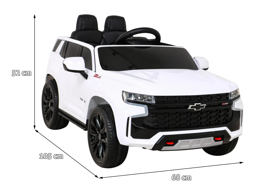 Chevrolet Tahoe električni automobil za djecu bijeli + daljinski upravljač + EVA + MP3, bijela_2