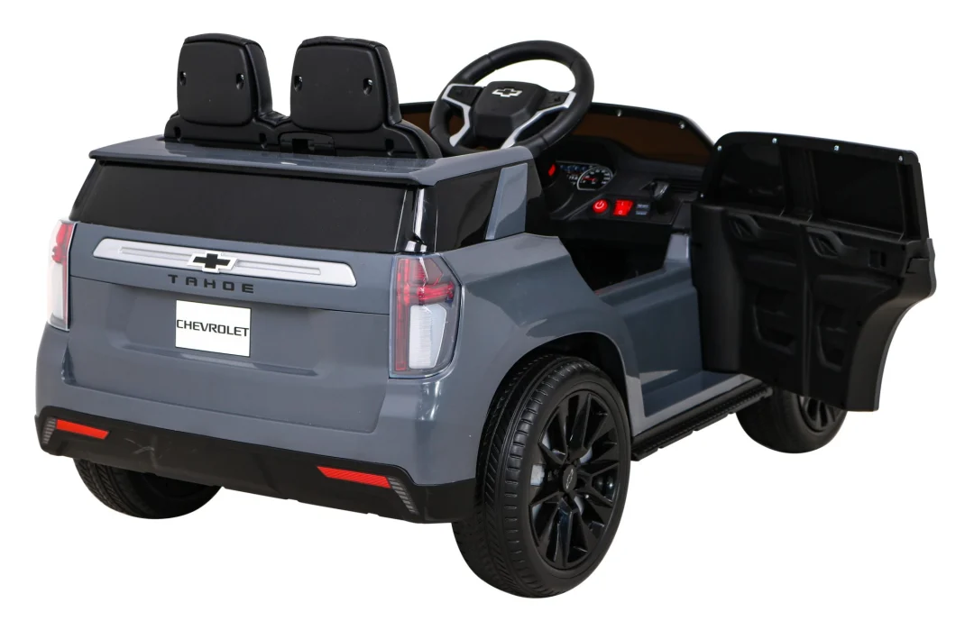 Chevrolet Tahoe električni automobil za djecu sivi + daljinski upravljač + EVA + MP3 radio + LED, crna_9