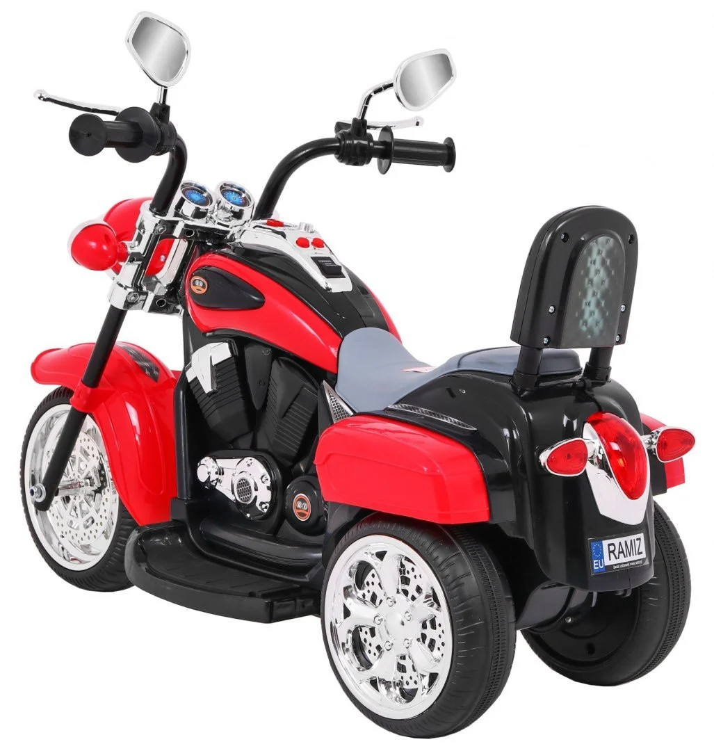Chopper NightBike motocikl na akumulator, crveni motor na akumulator_6