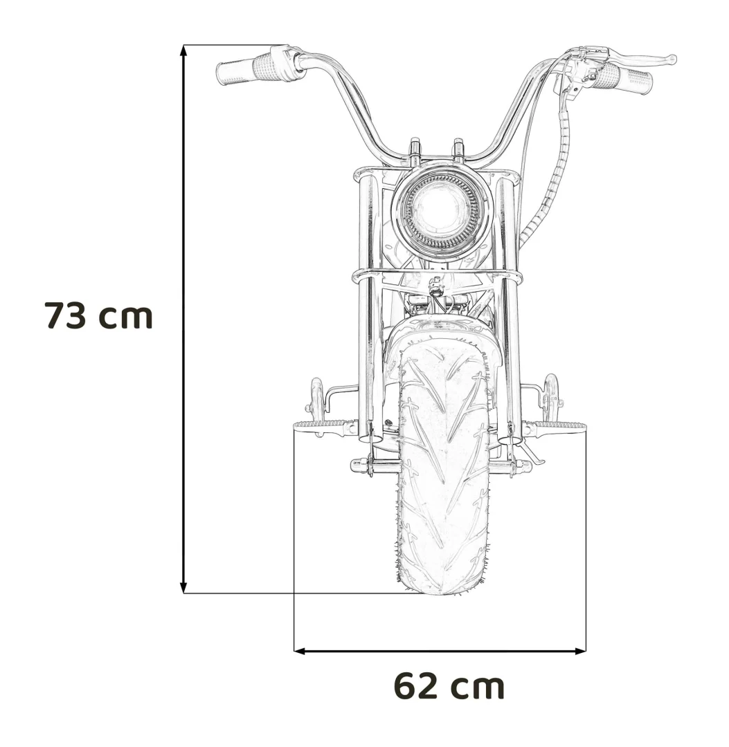 Chopper Warrior motocikl siva motor na akumulator_2