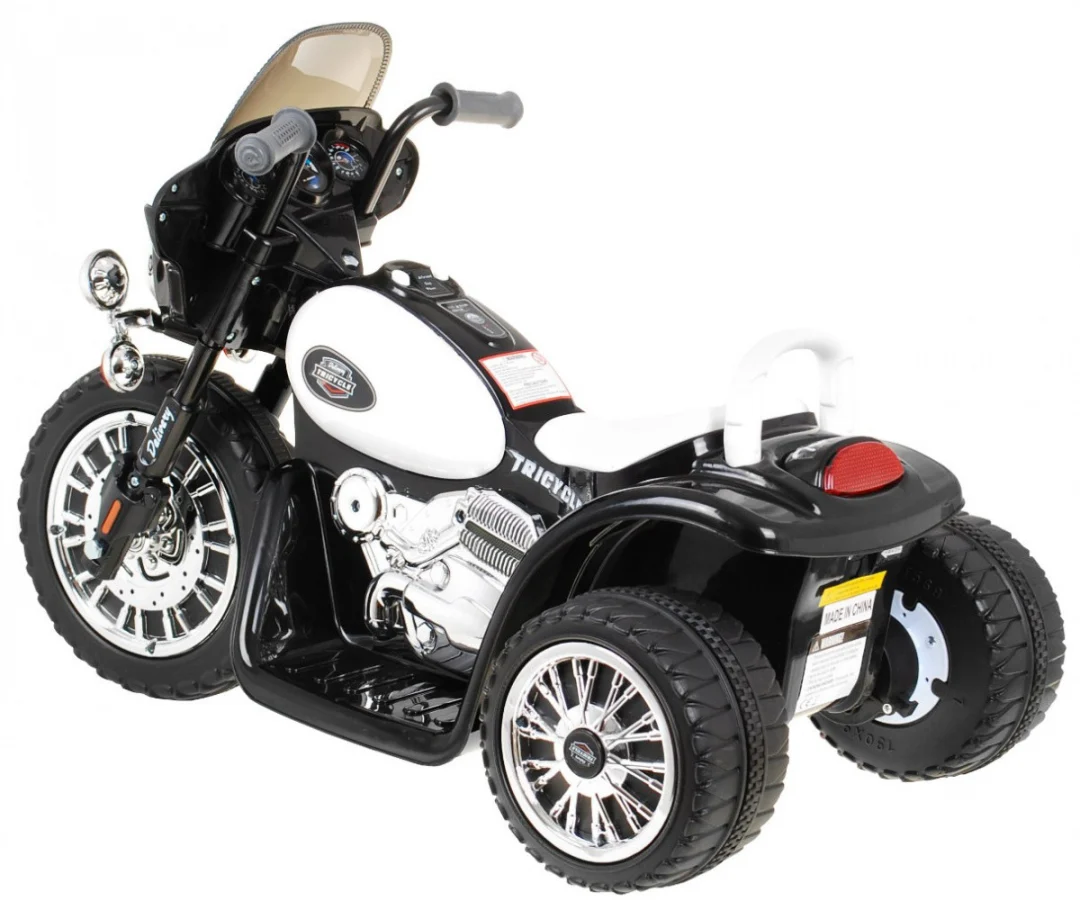 Chopper dječji motocikl na akumulator, crni motor na akumulator_3