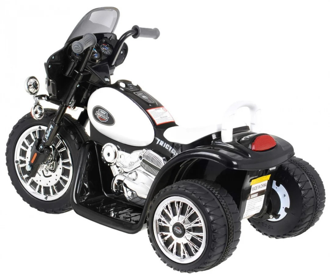 Chopper dječji motocikl na akumulator, crni motor na akumulator_4