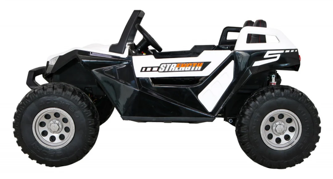 Clash Buggy na baterije za 2 djece bijela + daljinski upravljač + 4x4 pogon + podešavanje sjedala +_4