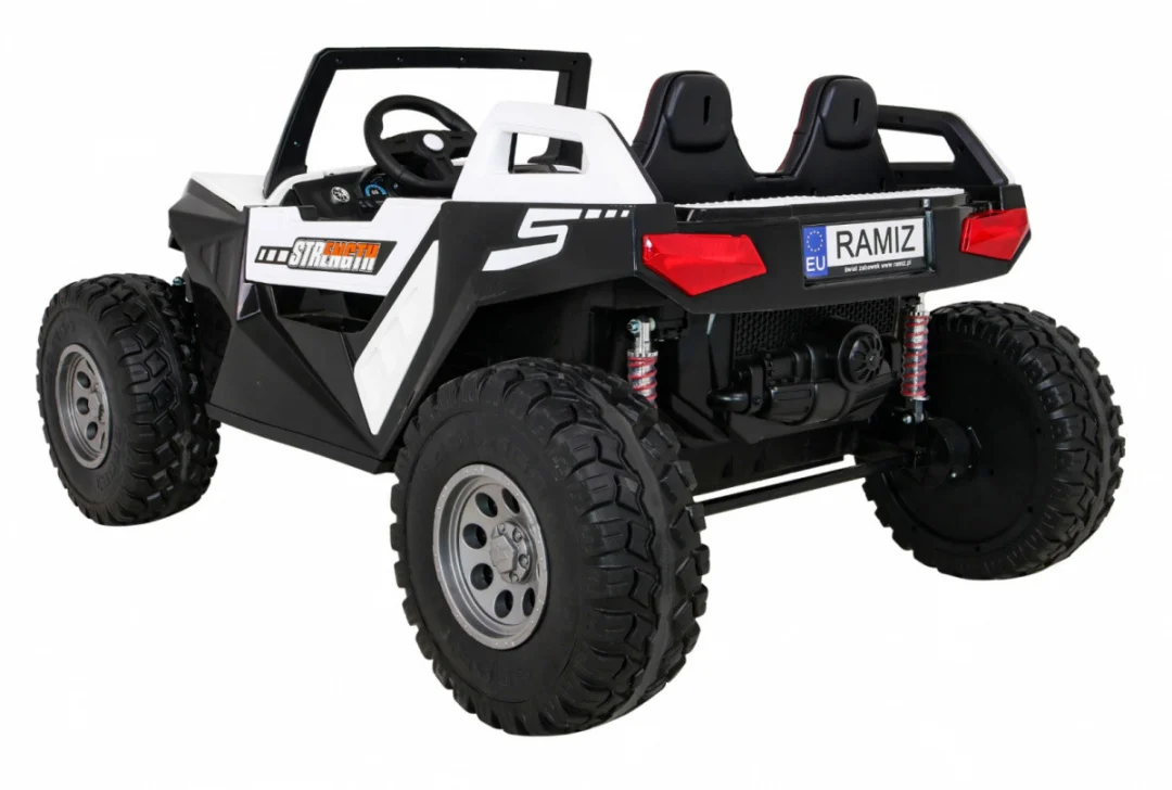 Clash Buggy na baterije za 2 djece bijela + daljinski upravljač + 4x4 pogon + podešavanje sjedala +_5