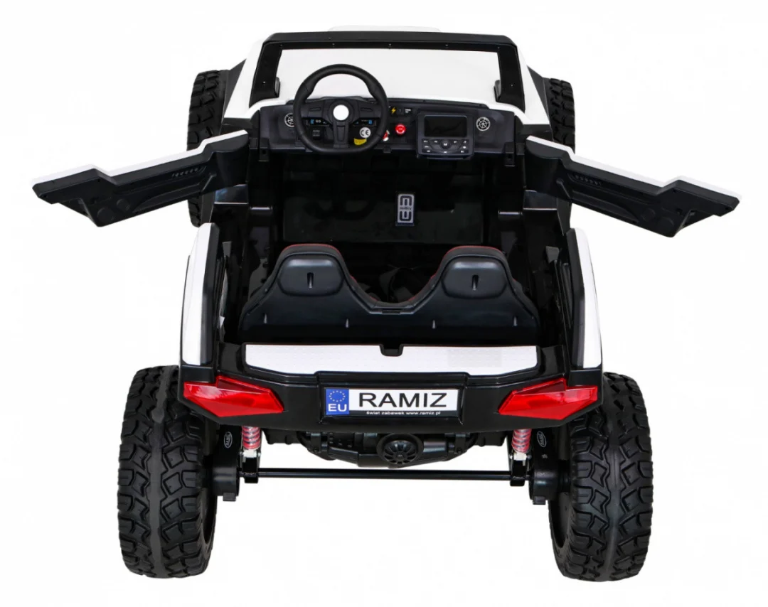 Clash Buggy na baterije za 2 djece bijela + daljinski upravljač + 4x4 pogon + podešavanje sjedala +_7