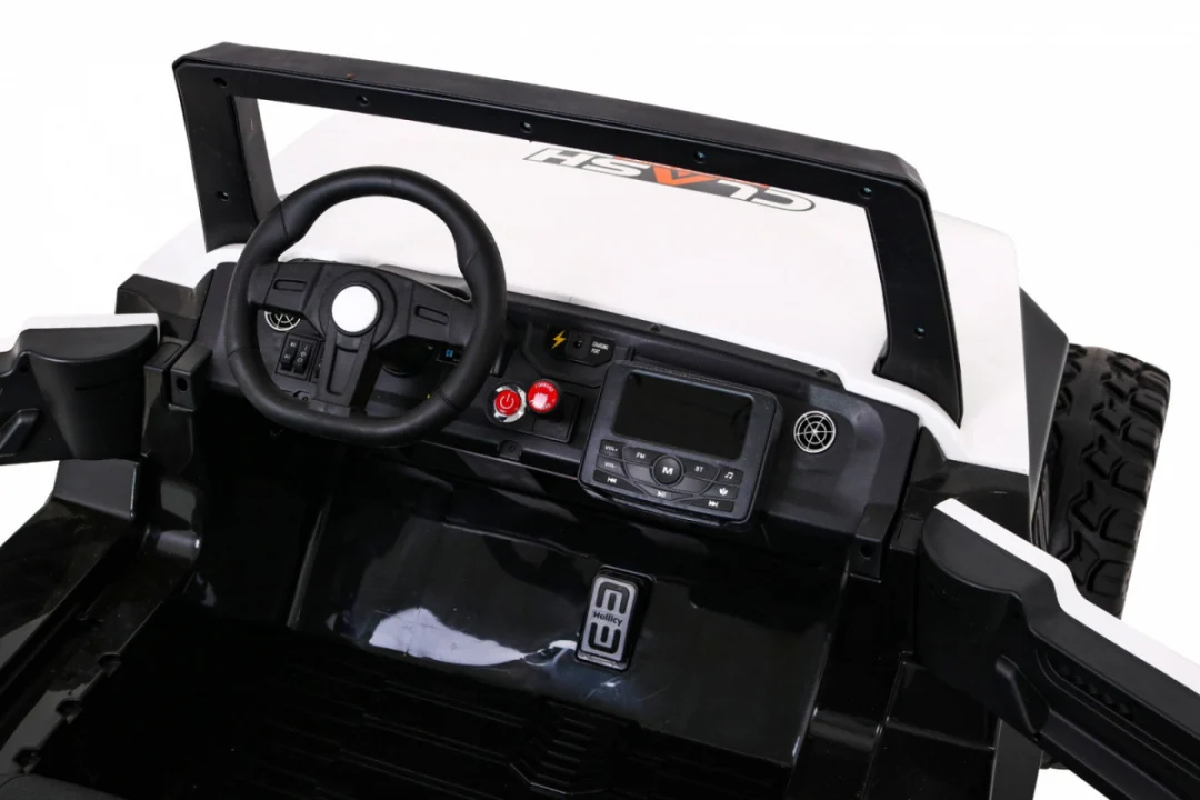 Clash Buggy na baterije za 2 djece bijela + daljinski upravljač + 4x4 pogon + podešavanje sjedala +_8