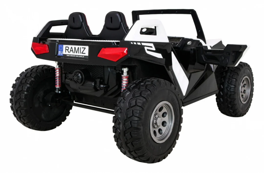 Clash Buggy na baterije za 2 djece bijela + daljinski upravljač + 4x4 pogon + podešavanje sjedala +_9