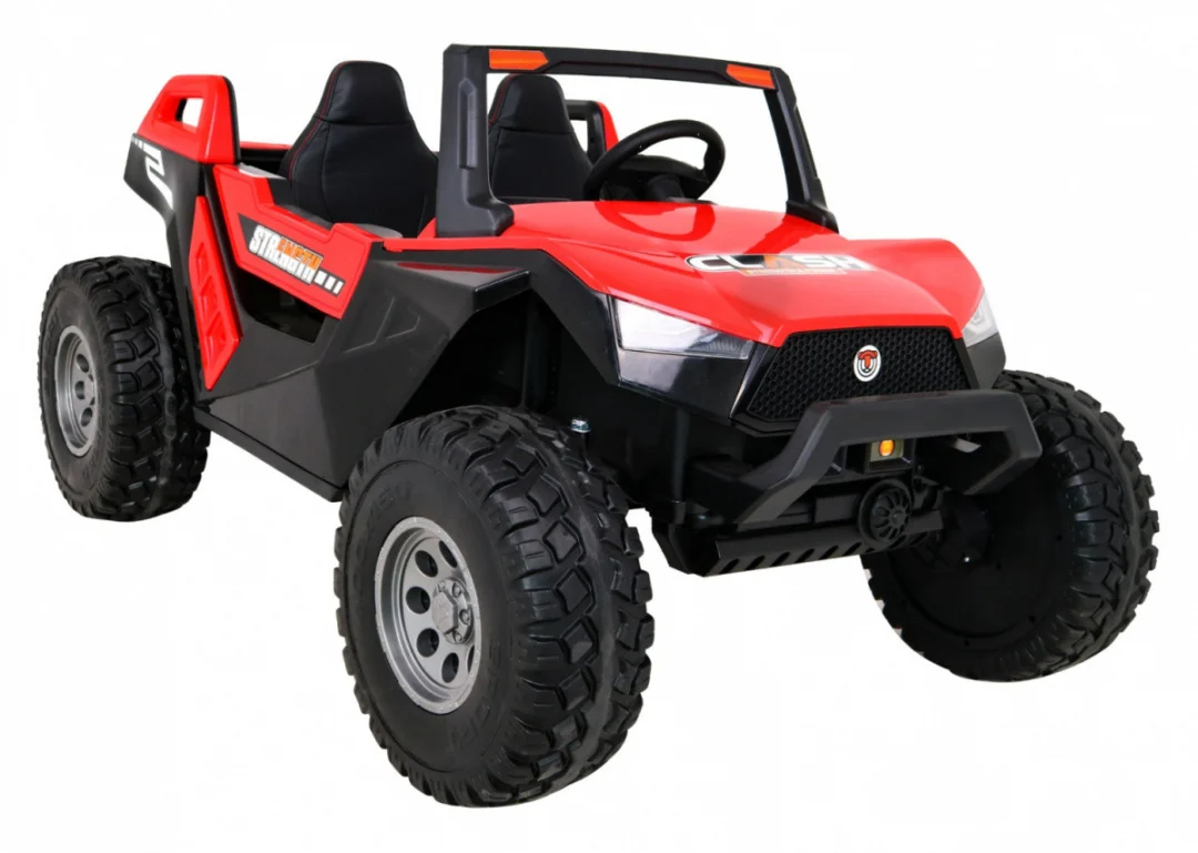 Clash Buggy na baterije za 2 djece crveni + daljinski upravljač + 4x4 pogon + podešavanje, crvena_11