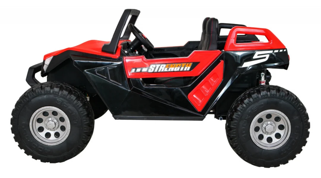 Clash Buggy na baterije za 2 djece crveni + daljinski upravljač + 4x4 pogon + podešavanje, crvena_4