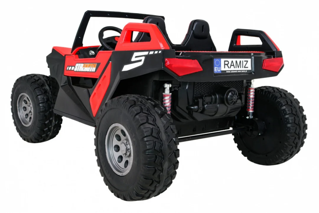 Clash Buggy na baterije za 2 djece crveni + daljinski upravljač + 4x4 pogon + podešavanje, crvena_5