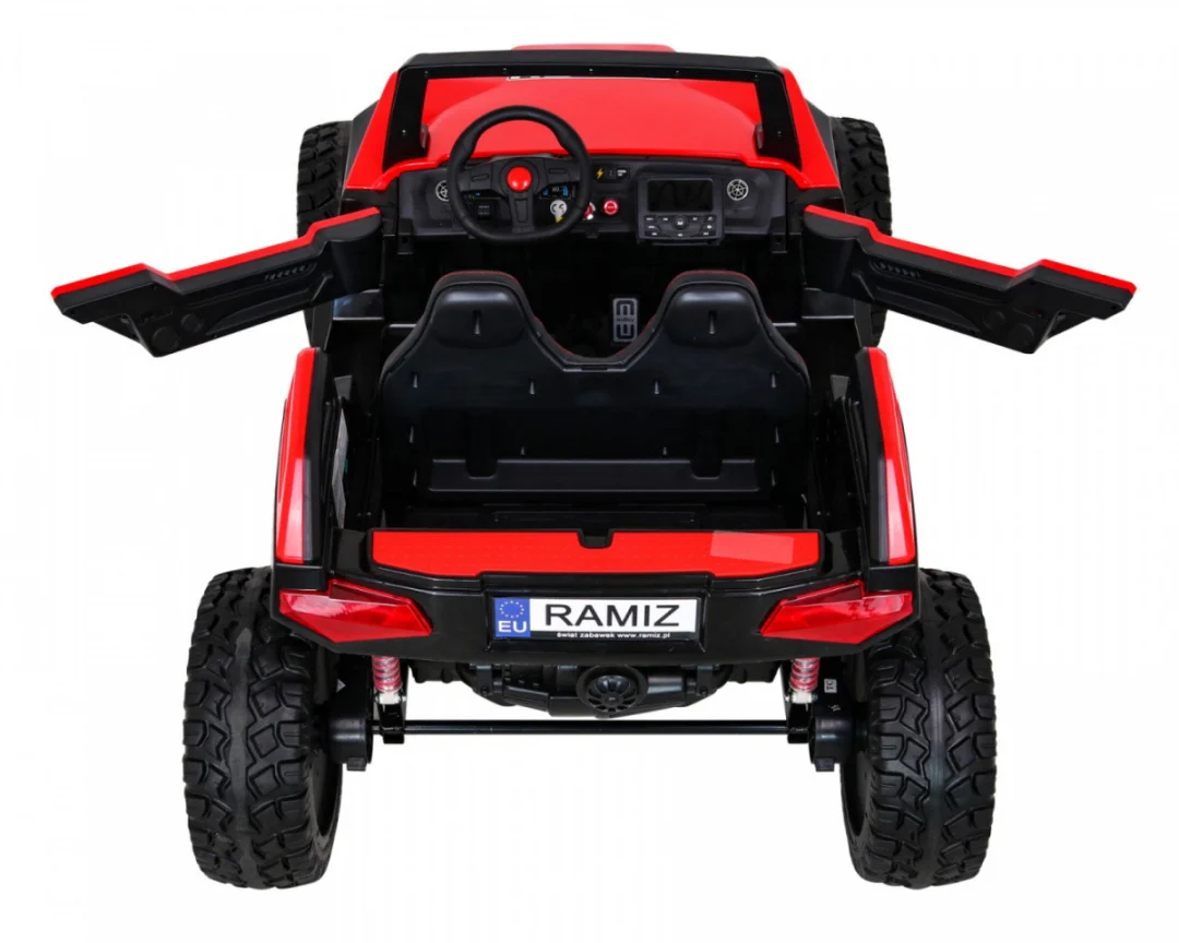 Clash Buggy na baterije za 2 djece crveni + daljinski upravljač + 4x4 pogon + podešavanje, crvena_7