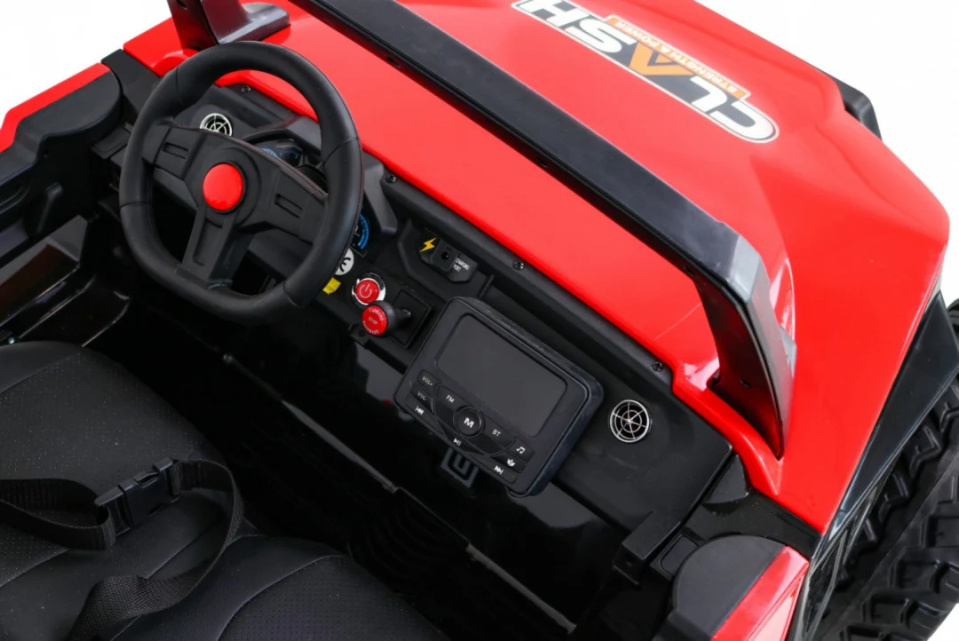 Clash Buggy na baterije za 2 djece crveni + daljinski upravljač + 4x4 pogon + podešavanje, crvena_8