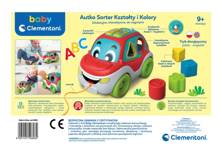 Clementoni auto za sortiranje oblika i boja (PL/EN) 50808_5