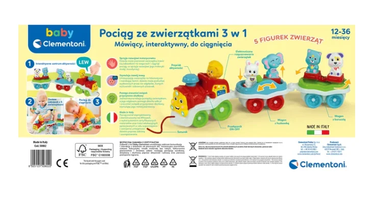 Clementoni interaktivni vlak sa životinjama (PL) 50802_5