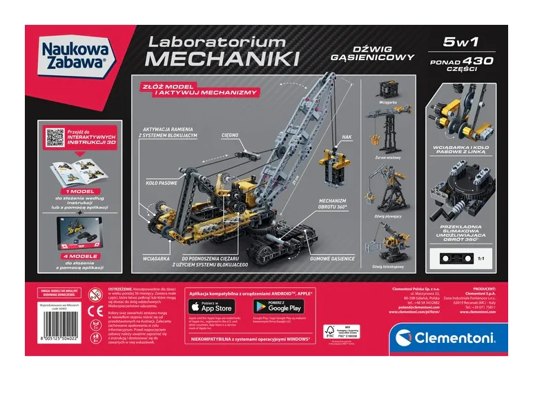 Clementoni mehanički laboratorij gusjenična dizalica 50402_5